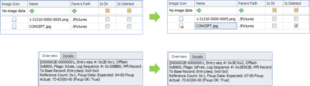 MFT Record Change